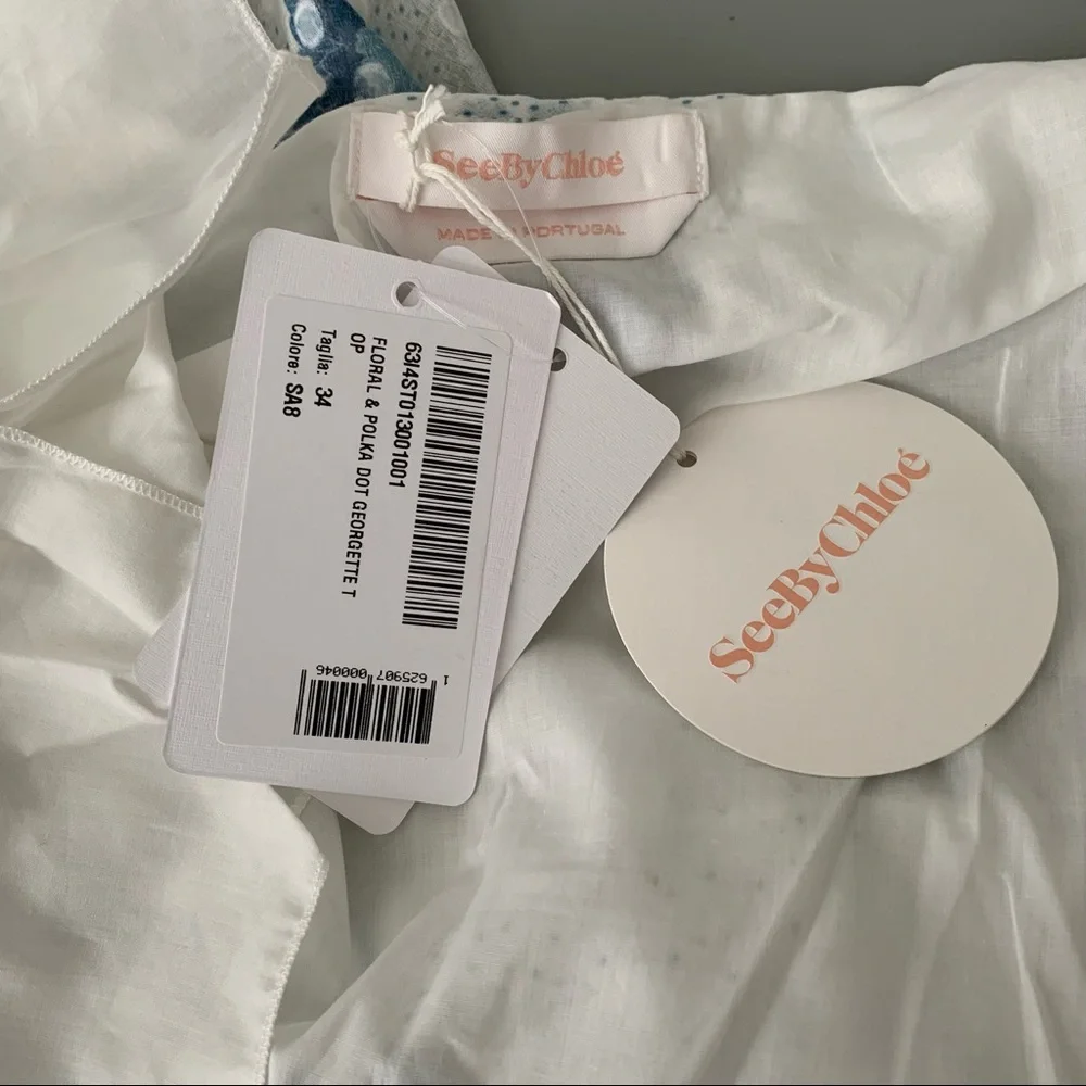 See by Chloe floral off the shoulder top - Picture 5 of 7